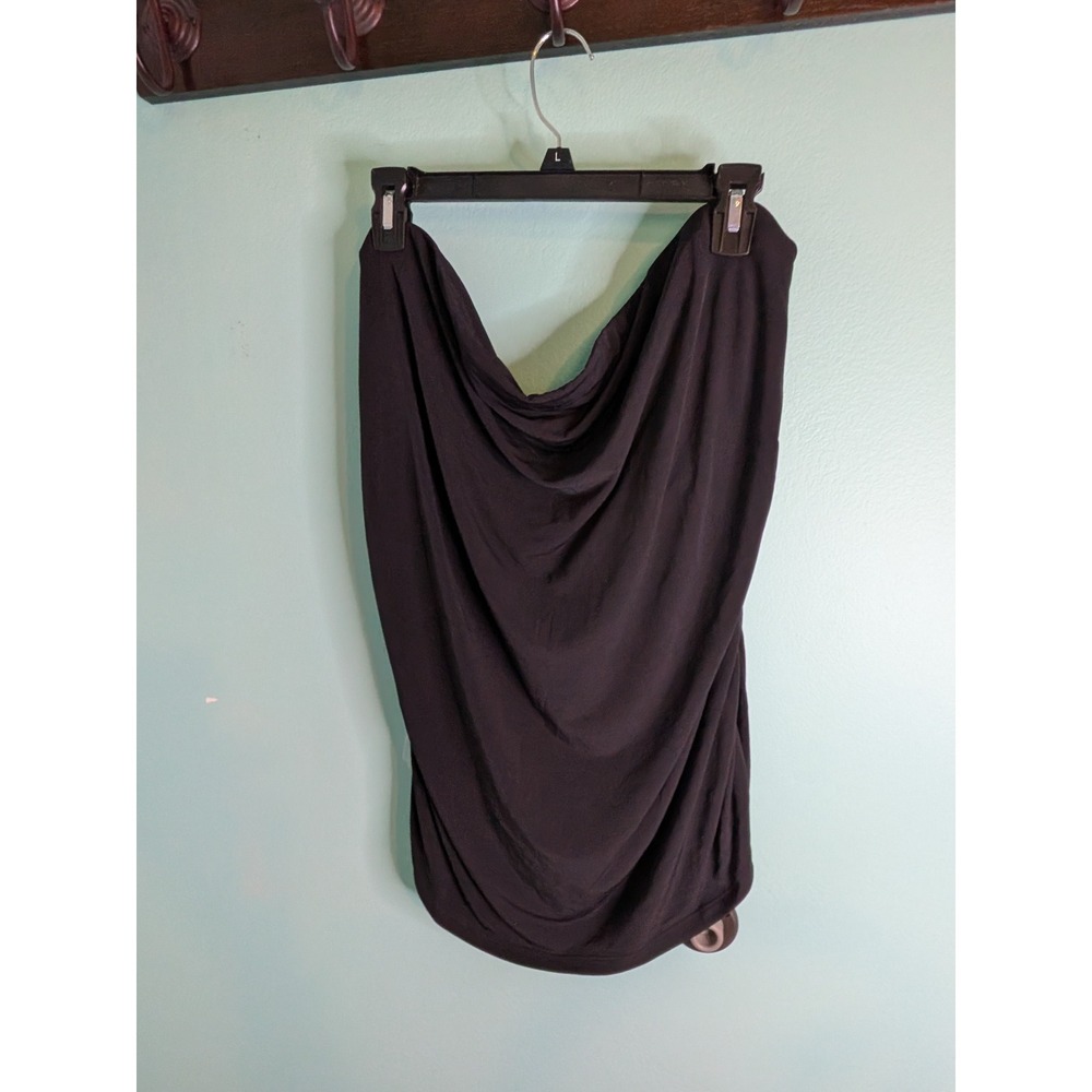 Lane Bryant Black Draped Cowl Neck Ruched Sleeveless Top Plus Size 22/24